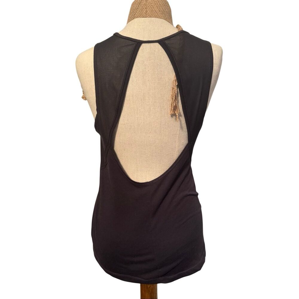 Nike Running women’s dri fit race back black tank top sz medium mesh back